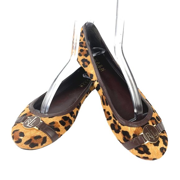 LAUREN RALPH LAUREN Ponyhair Animal Print RLL Logo‎ Monstrap - Picture 7 of 12